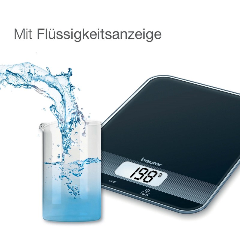 Beurer KS 19 slate kitchen scale, glass