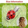 24Pcs Red Ladybug Hair Clips, Fun Mini Animal Bug Hair