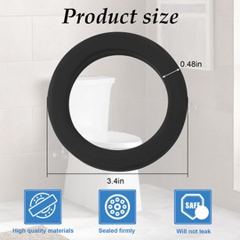 Toilet Flush Valve Gasket Compatible with Kohler Toilet Cistern Parts, Replaces Part Numbers 84995, 1000490 and GP83996, Outside Diameter 3.4 in.