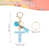 PATIKIL Alphabet Initial Letter Keychain, Resin Cute Keychains with Tassel