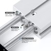 TAILONZ PNEUMATIC 16mm Bore 25mm Stroke Double-Rod Double-Acting Aluminum Pneumatic