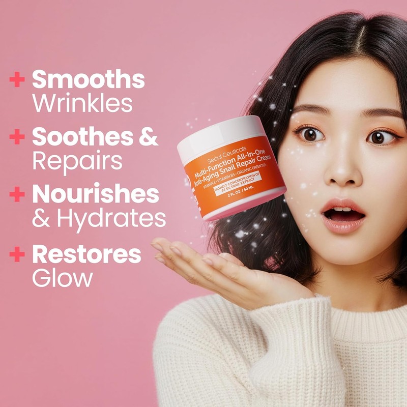 SeoulCeuticals Crema Multiusos con Extracto de Caracol, Vitamina E y