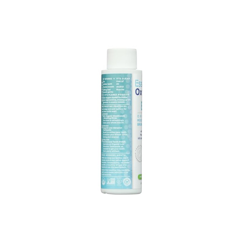Via Nature Essential Oxygen Brushing Rinse, Organic Peppermint, 3 Ounce