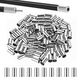 ZWWOGE Pack of 100 silver end caps, brake cable bicycle, Bowden cable end cap, brake cable caps, end caps, end caps, brake cables, for brake cable, shift cables