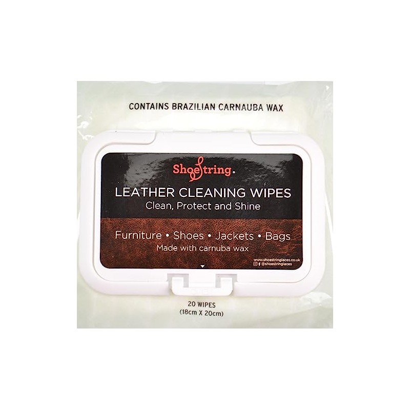 Leather Cleaning Wipes with Carnuaba Wax