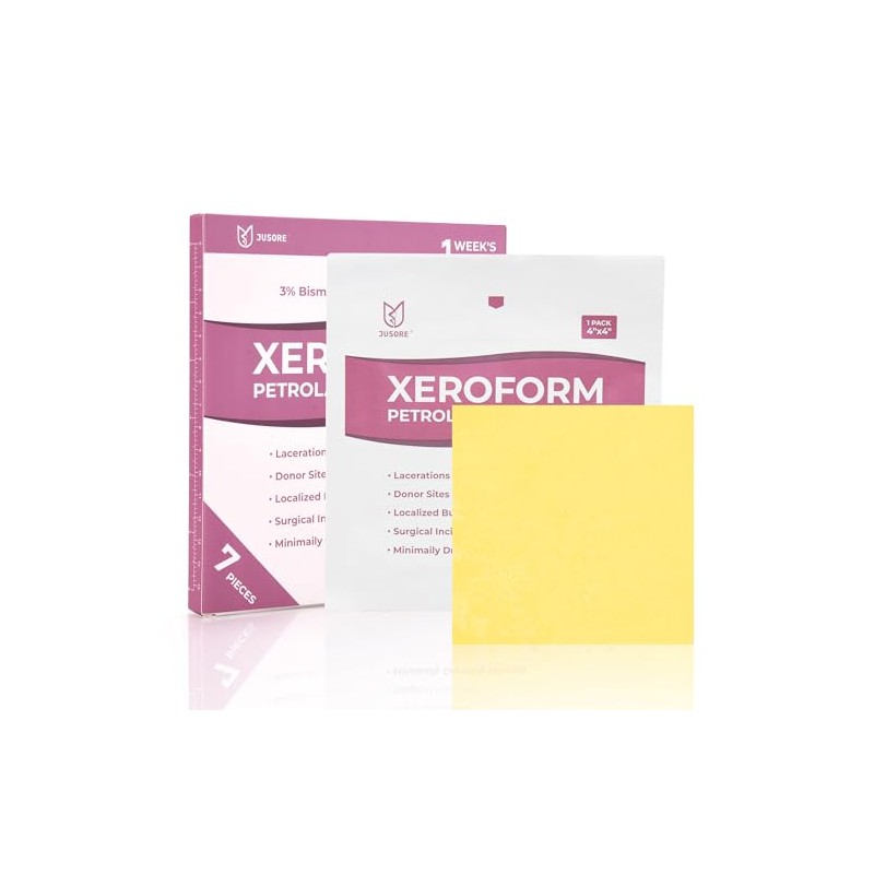 Jusore Apósito Petrolato Xeroform Gasa Fsa Hsa Gasas Antiadherentes Parche