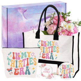 30th Birthday Gifts for Women, Unique In My Thirties Era Tote Bag Birthday Gift Set Box for Her, 30 Year Old Birthday Gifts Ideas For Wife Mom Sister Friends Daughter Coworker Aunt