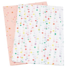 WEBEEDY 100 Sheets Star Tissue Paper 2 Styles Gift Wrap Colorful Stars Tissue Paper DIY Art Craft Wrapping Gift Tissue Paper for Gift Bags Box Gift Wrapping Birthday Wedding(50x35 cm/19.7x13.8 inch)