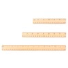 Lyguy Wooden Ruler, Wooden Ruler Double Sided Student School Office