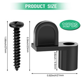 12 Pack 3/8 Inch Screen Clip, Window Screen Clip with Screws, Storm Door Clips for Glass and Screen, Screen Clips to Hold The Screen in Window, Window Screen Fasteners, Screen Door Clips