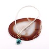 Fukugems Irregular Turquoise Pendant Necklace for Women Gemstone Beads Necklace,