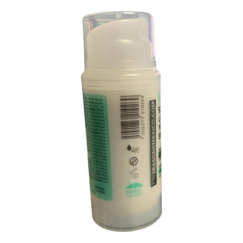 Bloqueador Solar Crema Resistente Al Agua Seasons 100gr