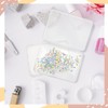 ISKYBOB 6 Packs Rectangle Small Clear Plastic Storage Containers Box