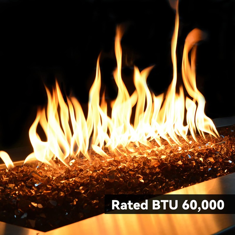 Skyflame 12" x 6" Rectangular Gas Fire Pit and Fireplace