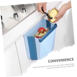 iplusmile Wall Mounted Folding Trash Can Space Saving Waste Container for Kitchen Office and Bathroom Collapsible Design Capacity Easy to Use Practical and Attractive