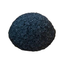IPPINKA Esponja Konjac Natural - Infundida con Carbón Binchotan - para Una Limpieza Facial Suave - Fabricada En Japón