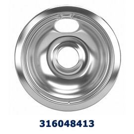 Edgewater Parts (2) 316048414 6" Drip Pan + (2) 316048413 8" Drip Pan Set Compatible with Frigidair Ranges (Fits Models: CCR, CFE, CRE, FEF, GEF)