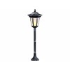 Lunartec Solar Garden Lantern: Solar LED Standing Lantern with Flame