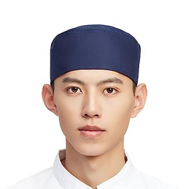 Hyzrz Unisex Chef Hats Adjustable Kitchen Cooking Caps with Breathable Mesh Top (Blue)