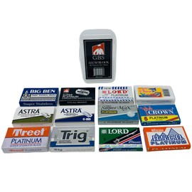 G.B.S Double Edge Safety Razor Blade Variety Pack- Comes with 80 Blades and Natural Alum Block