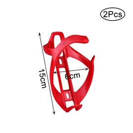 2 Pcs Bike Water Bottle Cages Lightweight Plastic Bike Bottle Holders Bicycle Drink Cup Holders Road, Mountain and Kids Bikes, Gray,Red