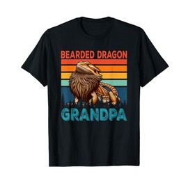 Vintage Retro Bearded Dragon Costume Grandpa Father's Day T-Shirt
