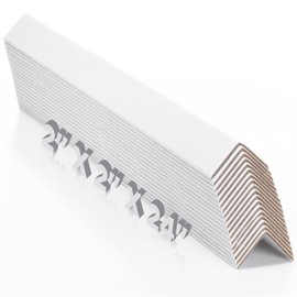 Affrolling 18 Pack Packaging Cardboard Edge Protector 2" x 2" x 24" V Cardboard Corners for Shipping Pallet White Kraft Corner Protectors Edge Guards for Pallets