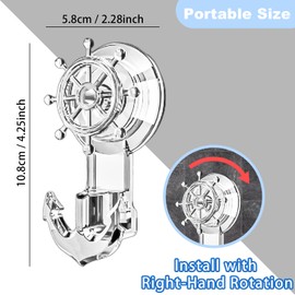 EOREA 2 Packs of Premium Individually Boxed Suction Hooks - Reusable Shower Hooks for Bathrooms, Kitchens, Glass Windows, and Countertops (Clear)