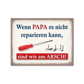 MN81 3D Fridge Magnet "Wenn Papa es nicht reparieren kann" [German Language]
