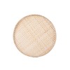 100% Handwoven Flat Wicker Round Fruit Basket Woven Food Storage
