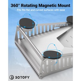 SOTOFY Starlink Mini Magnetic Mount, 360° Rotatable Magnetic Roof Mounting Kit with 15° Tilt, Full Metal Protection & Carry Handle Star Link Flat Mounts for Car, RV, Truck, Boat, Yacht, Vans