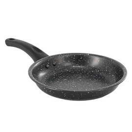 Home 8 Inch Round Nonstick Carbon Steel Frying Pan in Black