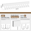 ZEDODIER 2 Pack Necklace Organizer Wall Mount, Wooden Jewelry Hanger