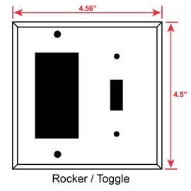 Art Plates - 2-Gang Combination Switch Plate - Decora - Toggle - Dreamcatcher - (Made in USA)