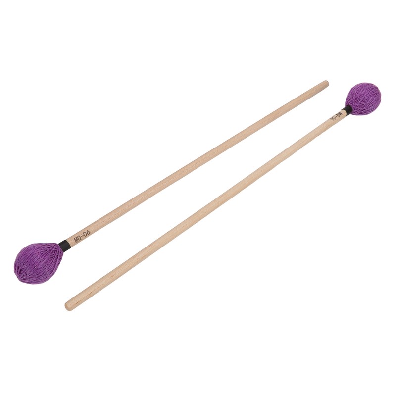 1 Pair Marimba Mallets Medium Hard Yarn Head with Maple