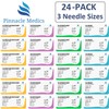 Practice Sutures | Sutures Thread with Needle (24 Mixed 2/0,