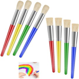 8Pcs Paint Brushes for Kids, Children Paint Brush Set, Perfect for Watercolor, Acrylic, Oil Painting – Art Supplies for Beginners and Toddlers