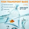APQ Clear Plastic Fish Bags for Live Fish, 10 x