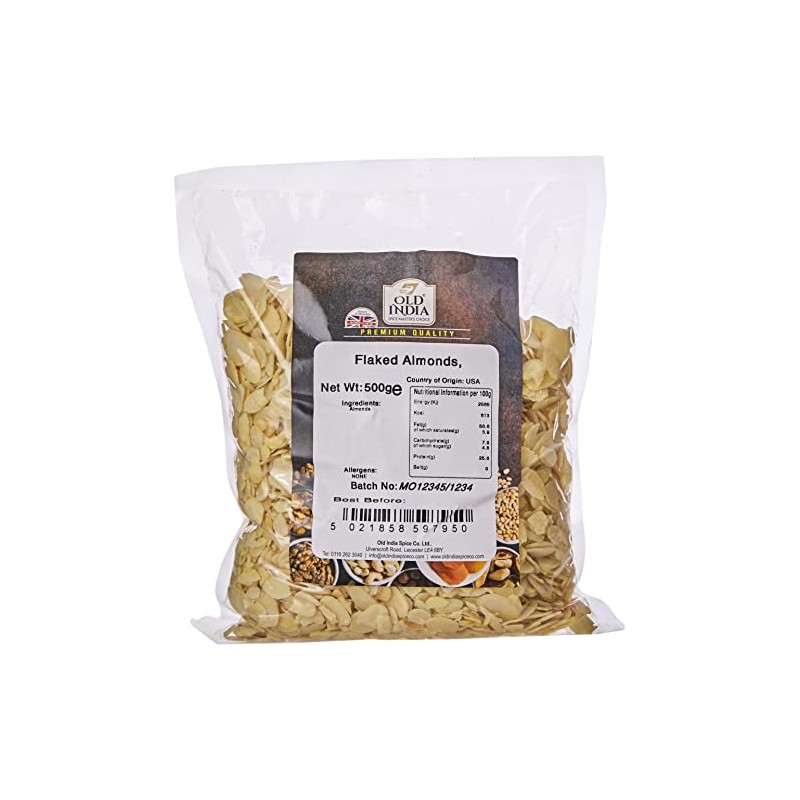 Old India Flaked Almonds 500g