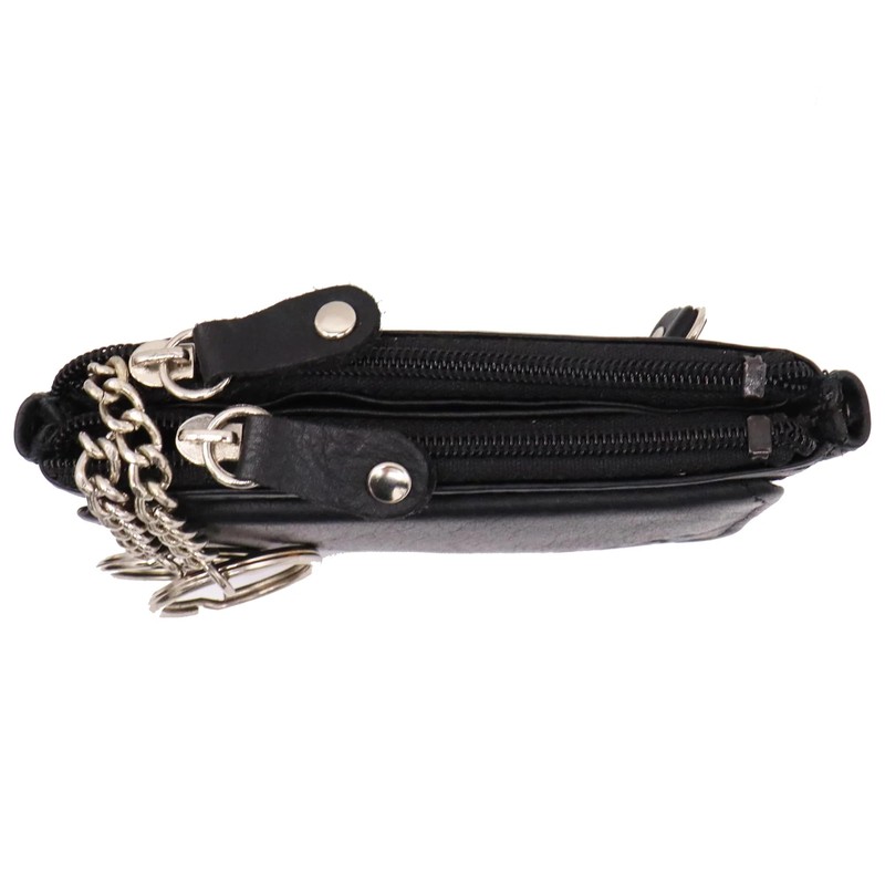 Safekeepers Leather Key Case - Small Key Bag with Zip