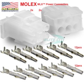 Molex -2 Complete Set - (6 Circuit) w/14-20 AWG, Wire Connector - 2.13mm D, MLX™