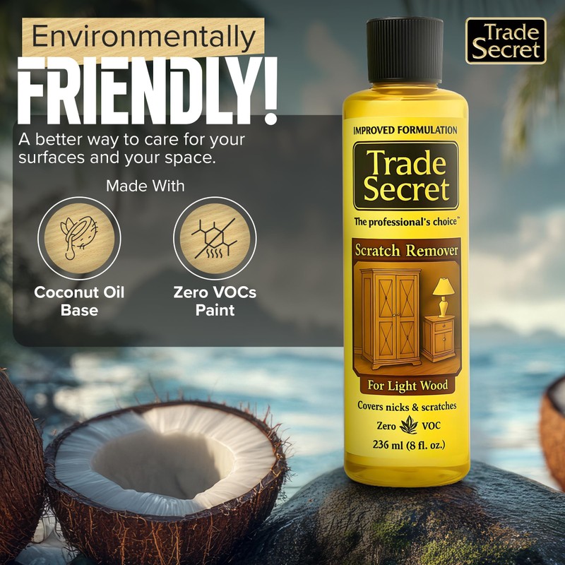 Trade Secret Light Wood Scratch Concealer, Scratch Remover for Real