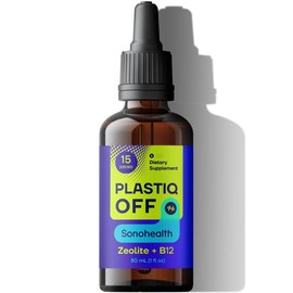 SonoHealth Plastiq Off - Micronized Zeolite Liquid Drops for Kids & Adults - Gentle Daily Detox & Cleanse Support with Vitamin C & B12 - Vegan Non-GMO USA Sourced Natural Supplement