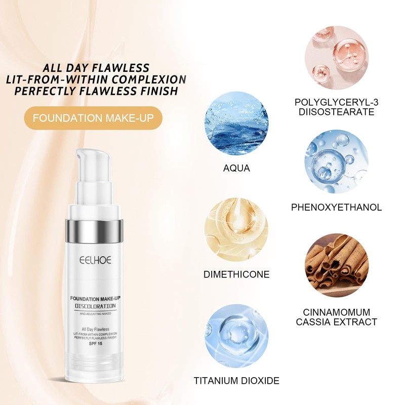 Flawless Colour Changing Foundation 30ML – Moisturizing & Long-Lasting Liquid