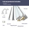 DIYHD 34X80in Accordion Door, White Double-Layer PVC Folding Interior Door