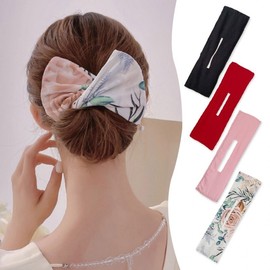Serendi Hair Updo Bun Maker Band Pink 4ea