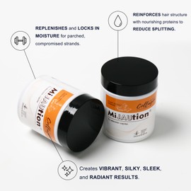 Profi-Mascarilla de Proteína de Colágeno, Deep Conditioner with Queratina and Argán Vinegar for Dañado Hair, Up to Hair Type (8.5 fl oz/8.8 fl oz)