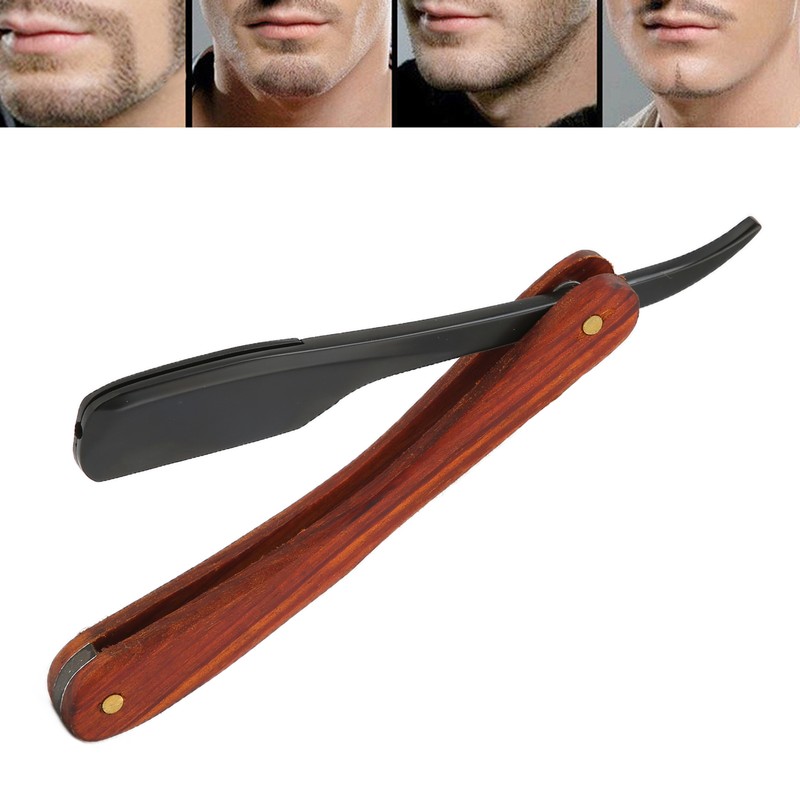 Old Fashioned Folding Barber Straight Edge Razor Rosewood Men's Shaving