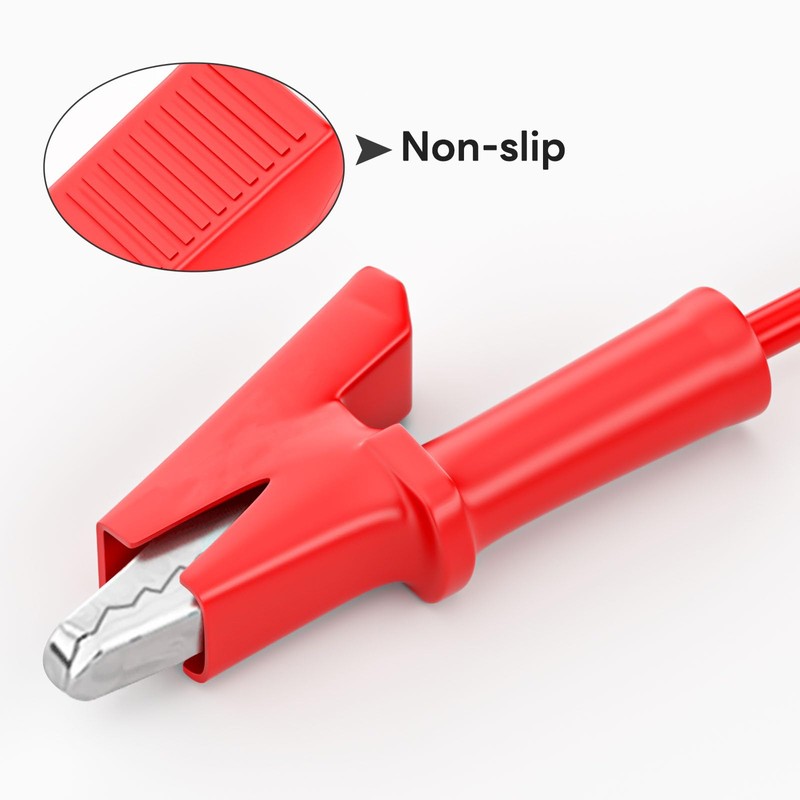 Cleqee 4 mm Stackable Banana Plugs to Crocodile Clips Test