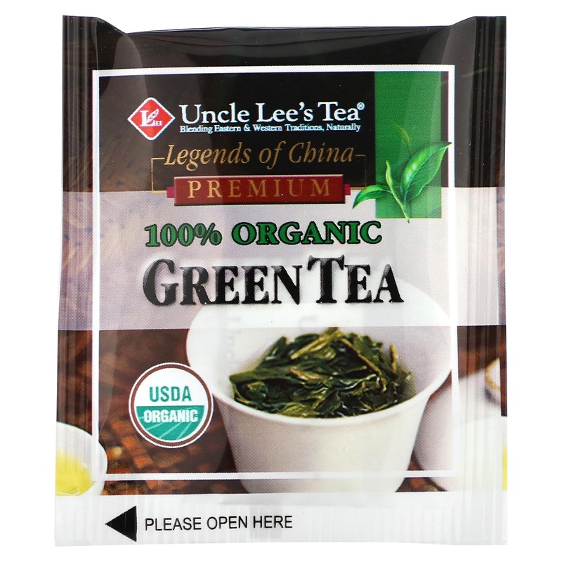 Uncle Lee's Tea Organic Green Tea, 40 Tea Bags, 2.26